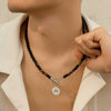 Men's Alloy Pendant Beaded Regular Chain Handmade Geometric Hiphop Niche Necklace Jewelry