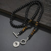 Men's Alloy Pendant Beaded Regular Chain Handmade Geometric Hiphop Niche Necklace Jewelry