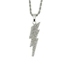 Men's Alloy Pendant Necklace With Diamond And Geometric Design Twist Chain