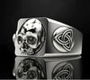Men's Alloy Punk Style Geometric Skull Ring Electroplated