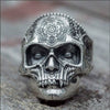 Men's Alloy Punk Style Geometric Skull Ring Electroplated