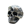 Men's Alloy Punk Style Geometric Skull Ring Electroplated