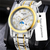 Men's Alloy Quartz Wrist Watch With Round Dial Business Style Waterproof Luminous