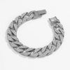 Men's Alloy Rhinestone Geometric Bracelet Trendy Hip Hop Style