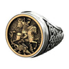 Men's Alloy Ring With Animals Zodiac Pattern And Electroplating Process