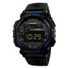 Men's Alloy Rubber Electronic Sports Watch With Round Dial And Pin Buckle
