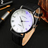 Men's Alloy Shell Casual Watch With Roman Lettering And Blue Light Round Dial