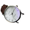 Men's Alloy Shell Casual Watch With Roman Lettering And Blue Light Round Dial