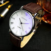 Men's Alloy Shell Casual Watch With Roman Lettering And Blue Light Round Dial