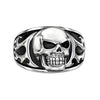 Men's Alloy Skull Ring With Geometric Design Electroplated Hip Hop Style Statement Jewelry