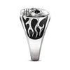 Men's Alloy Skull Ring With Geometric Design Electroplated Hip Hop Style Statement Jewelry