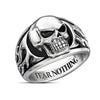 Men's Alloy Skull Ring With Geometric Design Electroplated Hip Hop Style Statement Jewelry