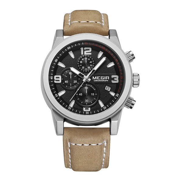 Men's Alloy Sports Watch With Round Dial Simple Pin Buckle Mineral Reinforced Glass Mirror Spiral Crown Belt Strap Stainless Steel Buckle Waterproof And Luminous