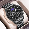 Men's Alloy Stainless Steel Waterproof Luminous Calendar Quartz Watch With Round Dial And Business Style