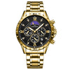 Men's Alloy Stainless Steel Waterproof Luminous Calendar Quartz Watch With Round Dial And Business Style