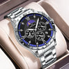 Men's Alloy Stainless Steel Waterproof Luminous Calendar Quartz Watch With Round Dial And Business Style