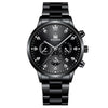 Men's Alloy Steel Band Quartz Watch With Round Dial And Single Folding Buckle Business Style
