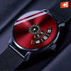 Men's Alloy Strap Automatic Movement Round Dial Waterproof Business Style Watch