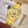 Men's Alloy Wrist Watch Round Dial Personality Durable Trendy Cool Black Waterproof Luminous Business Style