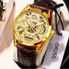 Men's Alloy Wrist Watch Round Dial Personality Durable Trendy Cool Black Waterproof Luminous Business Style