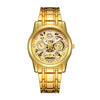 Men's Alloy Wrist Watch Round Dial Personality Durable Trendy Cool Black Waterproof Luminous Business Style