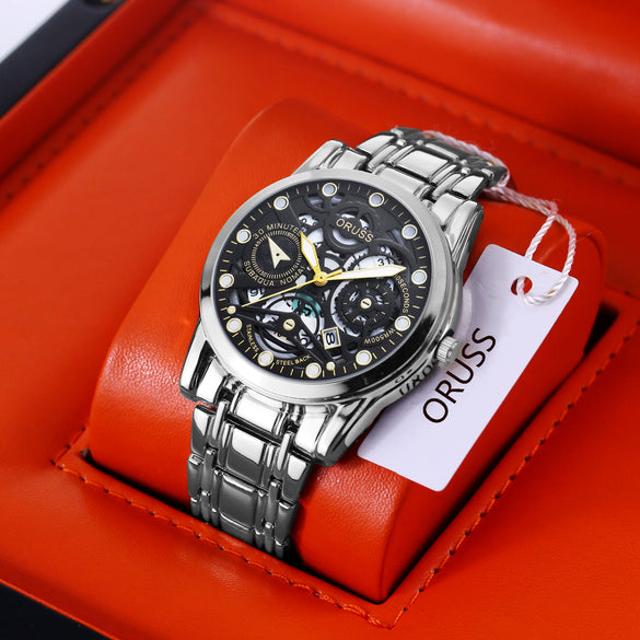 Men's Alloy Wrist Watch Round Dial Personality Durable Trendy Cool Black Waterproof Luminous Business Style
