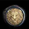 Men's And Women's Metal Goldplated Simple Style Ring With Lion Head Design