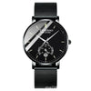 Men's Automatic Alloy And Stainless Steel Watches With Round Dial And Mineral Strengthened Glass Mirror Waterproof