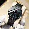 Men's Automatic Alloy And Stainless Steel Watches With Round Dial And Mineral Strengthened Glass Mirror Waterproof