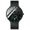 Men's Automatic Alloy And Stainless Steel Watches With Round Dial And Mineral Strengthened Glass Mirror Waterproof