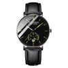 Men's Automatic Alloy And Stainless Steel Watches With Round Dial And Mineral Strengthened Glass Mirror Waterproof
