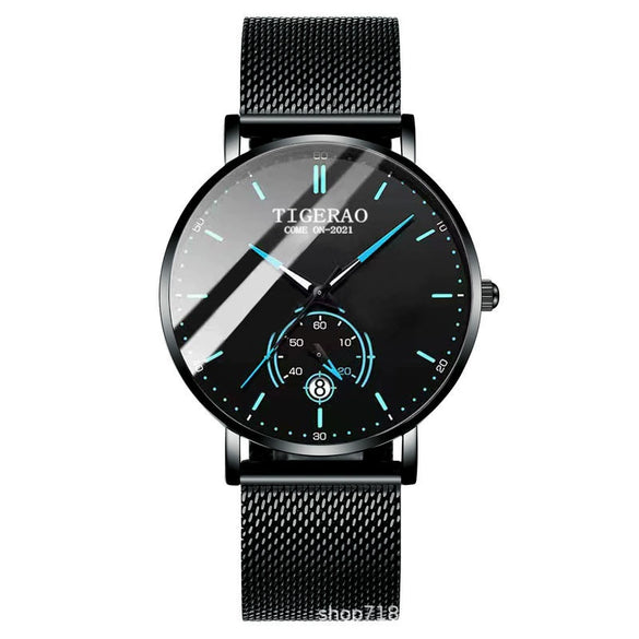 Men's Automatic Alloy And Stainless Steel Watches With Round Dial And Mineral Strengthened Glass Mirror Waterproof