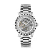 Men's Automatic Mechanical Alloy Watch With Hollow Luminous Waterproof Fashion Style And Round Dial