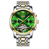 Men's Automatic Mechanical Leisure Watch With Steel Belt And Round Dial