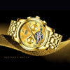 Men's Automatic Mechanical Leisure Watch With Steel Belt And Round Dial