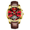 Men's Automatic Mechanical Leisure Watch With Steel Belt And Round Dial