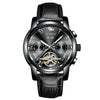 Men's Automatic Mechanical Leisure Watch With Steel Belt And Round Dial