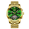 Men's Automatic Mechanical Leisure Watch With Steel Belt And Round Dial