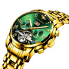 Men's Automatic Mechanical Leisure Watch With Steel Belt And Round Dial