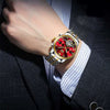 Men's Automatic Mechanical Leisure Watch With Steel Belt And Round Dial