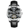 Men's Automatic Mechanical Leisure Watch With Steel Belt And Round Dial