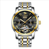 Men's Automatic Mechanical Leisure Watch With Steel Belt And Round Dial