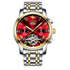 Men's Automatic Mechanical Leisure Watch With Steel Belt And Round Dial