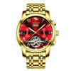 Men's Automatic Mechanical Leisure Watch With Steel Belt And Round Dial