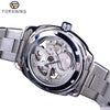 Men's Automatic Mechanical Square Dial Metal Case Stainless Steel Belt Casual Watch