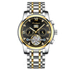 Men's Automatic Mechanical Watch Alloy Case Stainless Steel Strap Round Dial Sapphire Crystal Glass Mirror Business Style