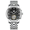 Men's Automatic Mechanical Watch Alloy Case Stainless Steel Strap Round Dial Sapphire Crystal Glass Mirror Business Style