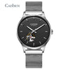 Men's Automatic Mechanical Watch Stainless Steel Case And Strap Round Dial Sapphire Glass Mirror Hollow Movement Luminous