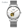 Men's Automatic Mechanical Watch Stainless Steel Case And Strap Round Dial Sapphire Glass Mirror Hollow Movement Luminous