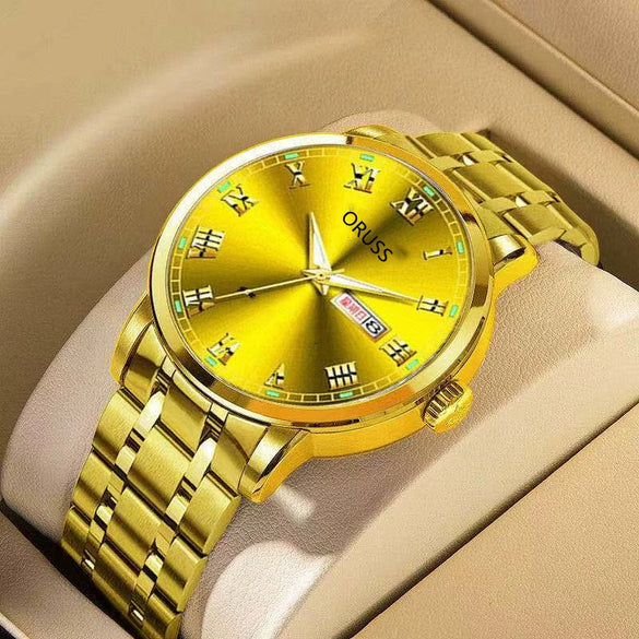Men's Automatic Mobile Watch Steel Luminous Waterproof Calendar Business Style Round Dial